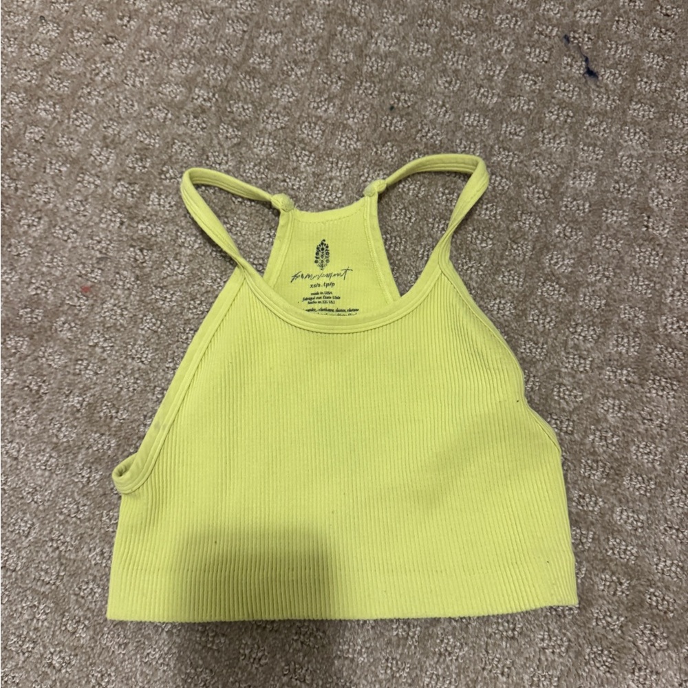 FP Movement by Free People Lime Ribbed Top
